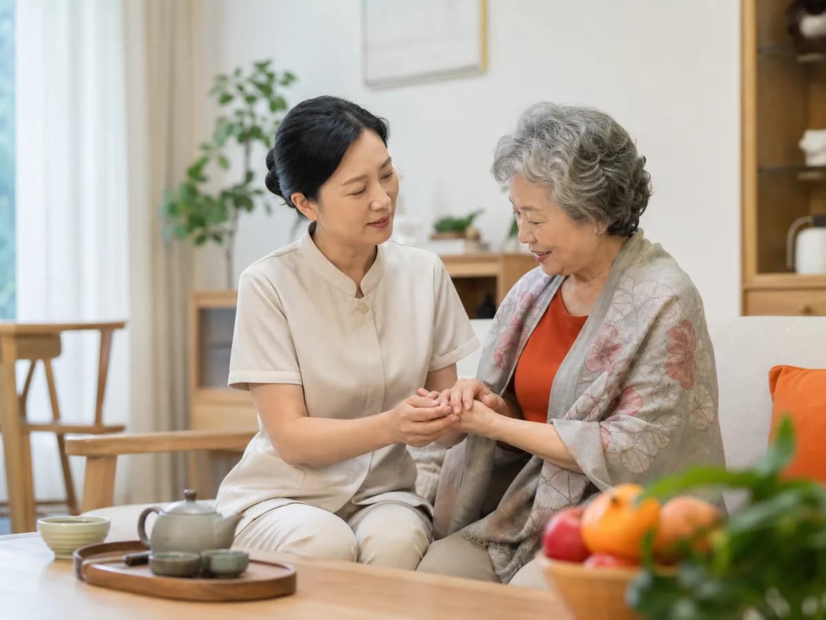 千样好养老护理员在家中陪伴长者